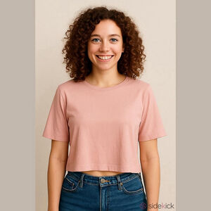 The Group Babaton Pink Cropped T-Shirt - Small